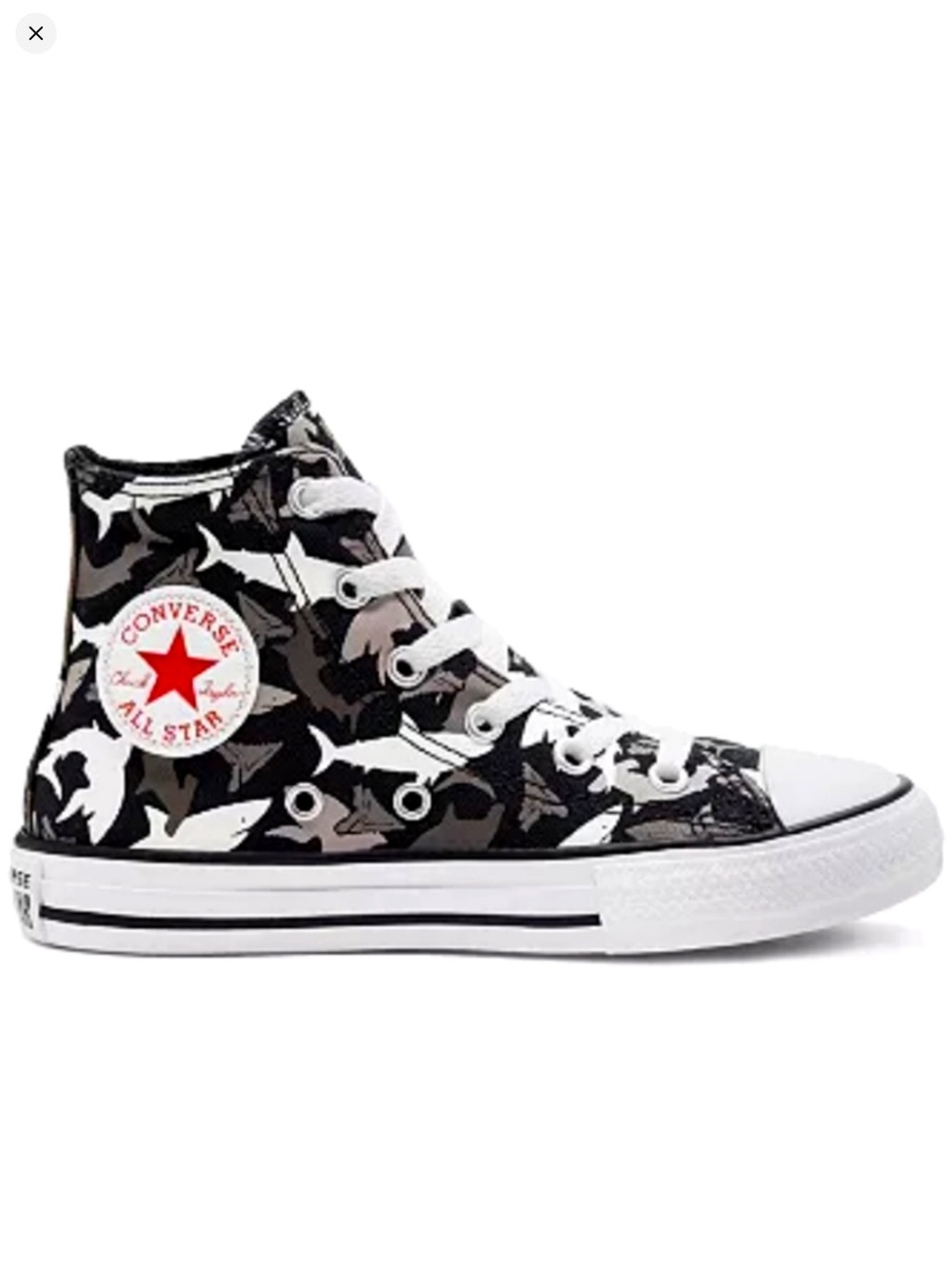 Converse Chuck Taylor All Star “Shark Bite” High-Top Sneakers Boys Size 3
